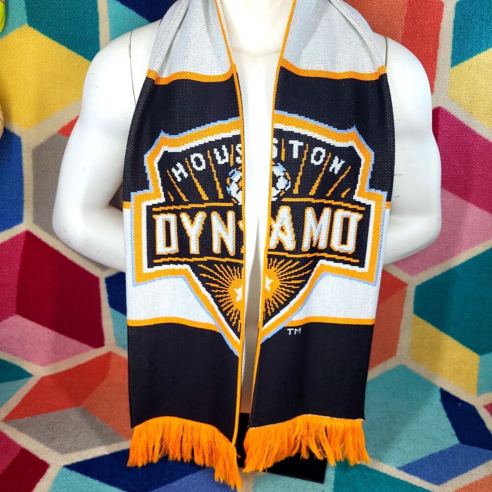 Houston‎ Dynamo Sports Neck Scarf Adidas Soccer Souvenir Outdoor Double Side MLS